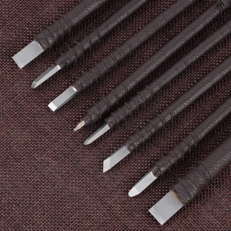 

Профессиональный набор стамесок из вольфрамовой стали для резьбы по камню и дереву, 8/10 шт., с кейсом для хранения