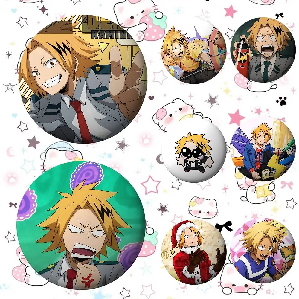 Cool D-Denki Kaminari Brooches Stylish Ornament Pins Exquisite Round Badge Bag Accessories Jewelry Gifts