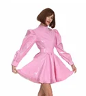 adult pvc lockable dress sissy party