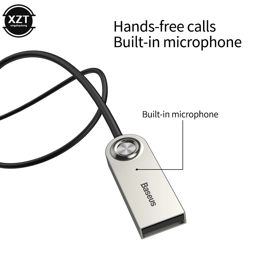 Baseus Aux Bluetooth Adapter Dongle Cable For Car 3.5mm Jack Aux Bluetooth 5.0 4.2 4.0 Receiver Speaker Audio Music Receiver