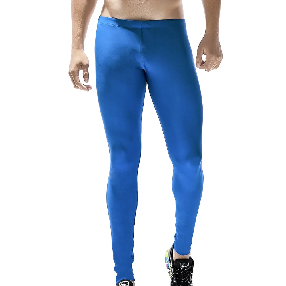 Elastic Mens Compression Leggings Gym Running Sports Clothing Male Workout Bottoms Trousers Jogging Yoga Pants Fitness Training