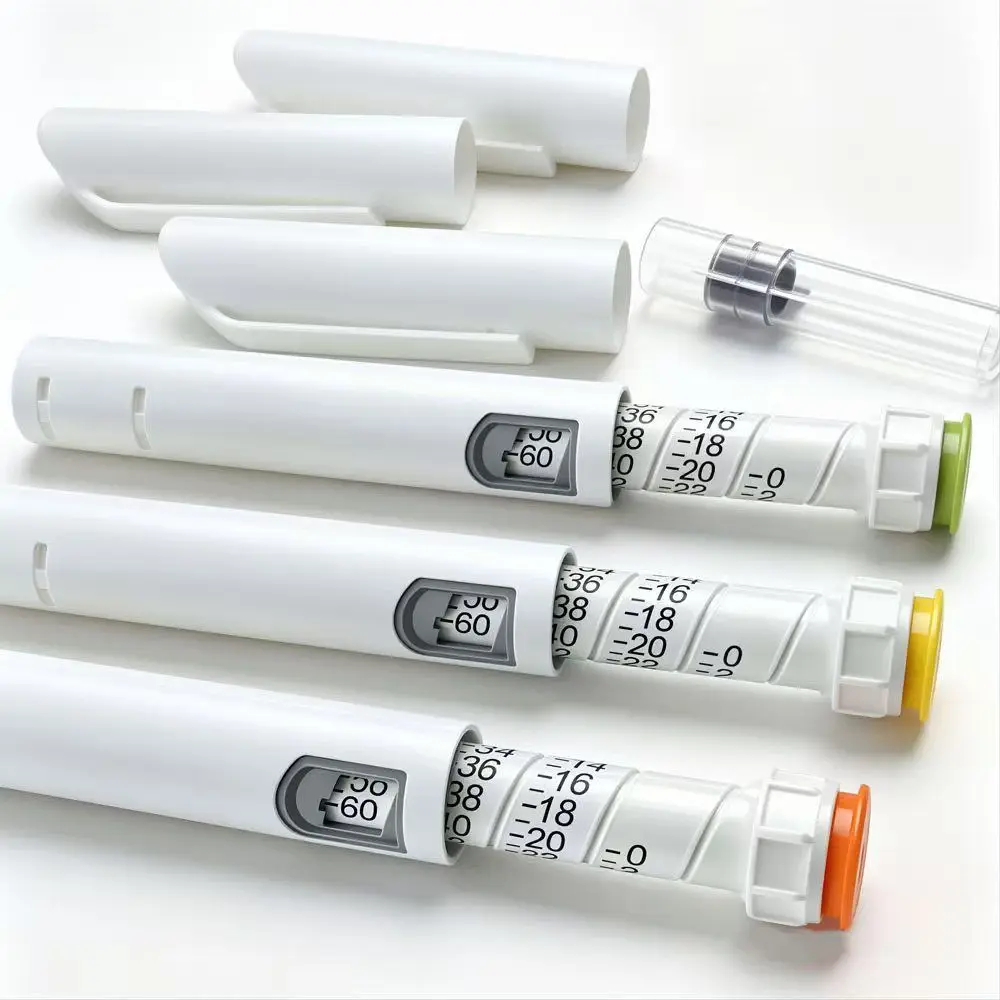 Portable 5Pcs Insulin Syringe Pen Set Disposable Adjustable 60U Insulin Injector Pen Precise Dosing Device