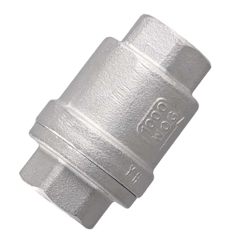 

304 нержавеющая сталь вертикальный обратный клапан H12 водяной насос 1/4 дюйма водопроводная труба односторонний клапан DN8