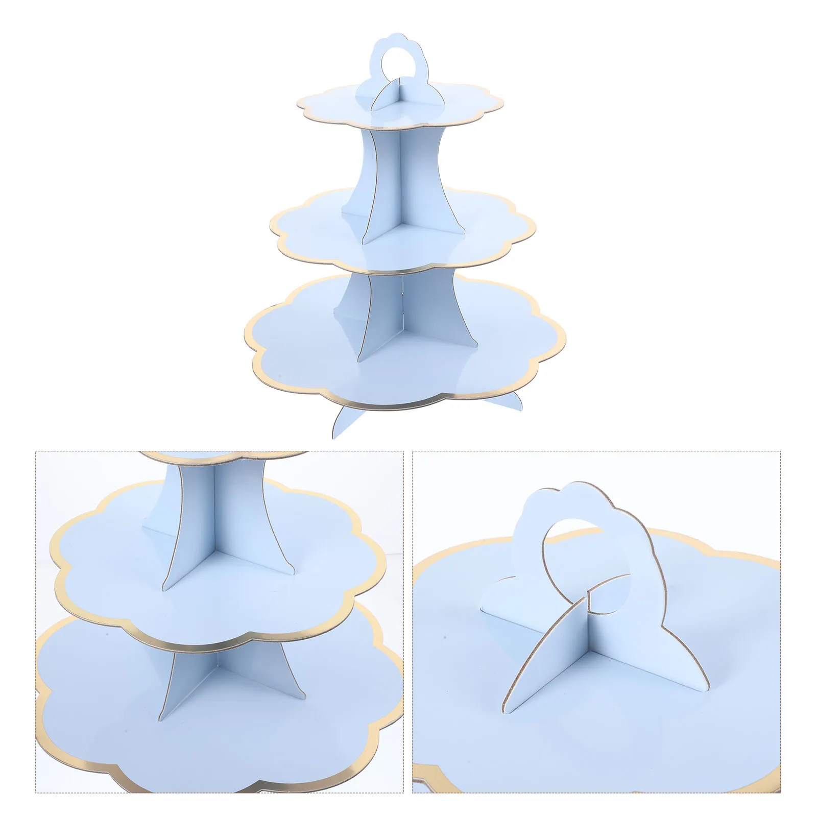 

Paper Cake Stand Disposable Round Cake Holder Elegant Design Party Birthday Dessert Display Cupcake Tower Stand