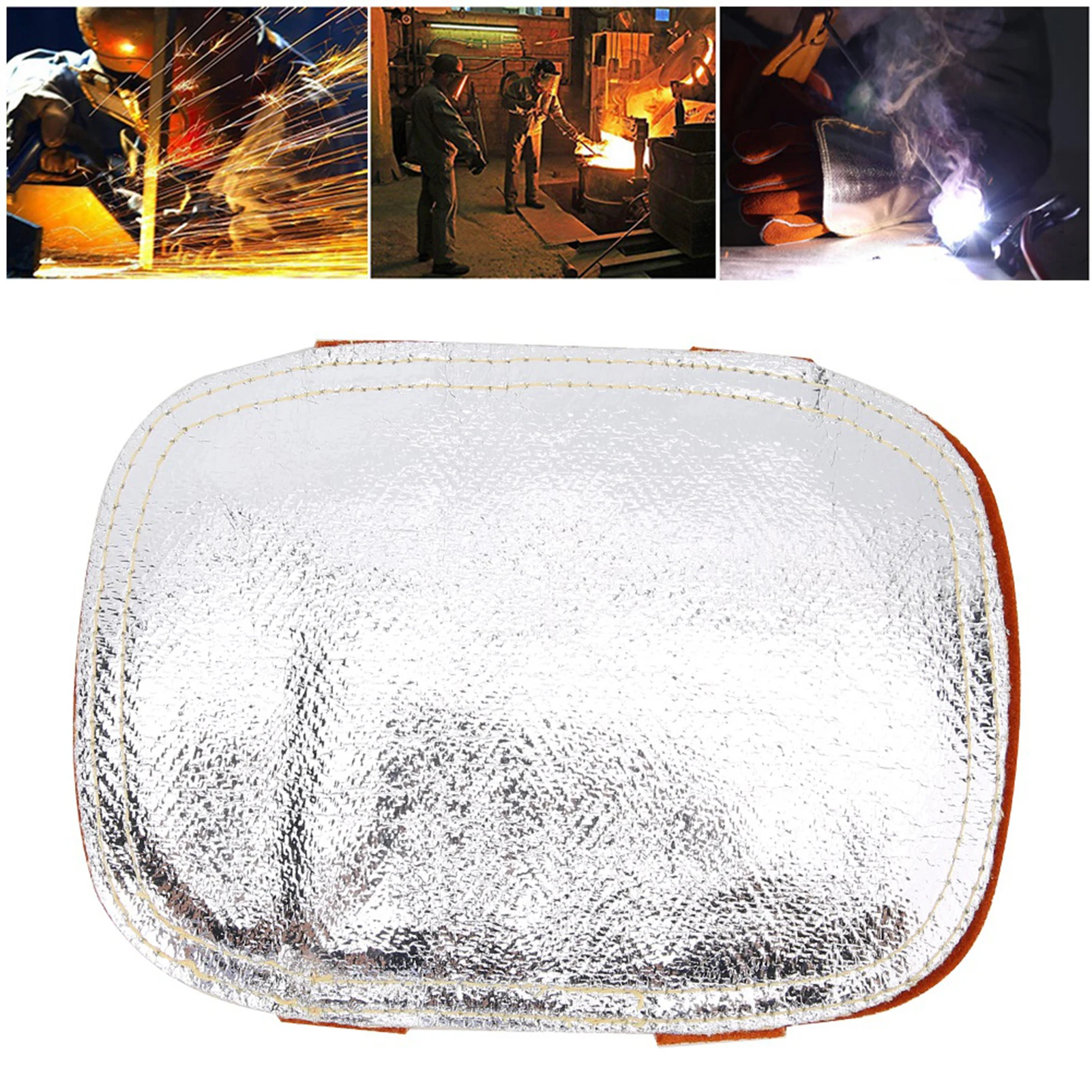 Cuscinetto per saldatura posteriore alluminato in pelle di vacchetta spaccata a mano con retro in pelle