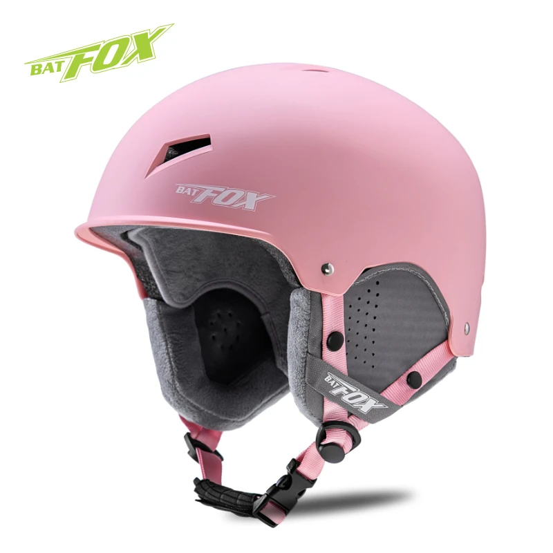 BATFOX 2024 Skiing helmets casque ski Ultralight Safe Adjust pink Outdoor sport PC Shell EPS Foam ce Winter helmets adults women