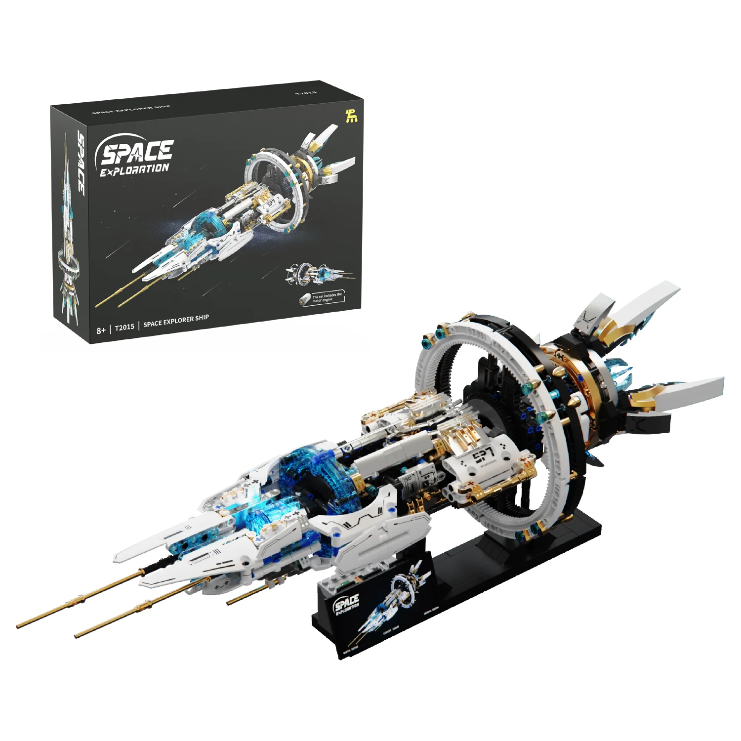 

T2015Space exploration series 58CM space station model assembly ornaments children and adult building block toy gifts