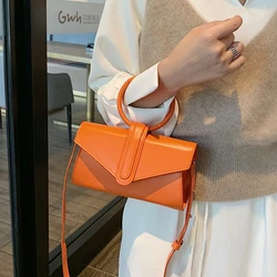 Diagonal Bag Hand Bag Women's 2023 Fashion Simple Designer Handbag Woman Luxury Pu Leather Solid Color Clutch Ladies