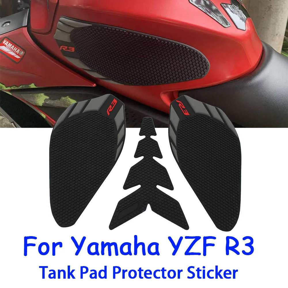 

Motorcycle Tank Grip Pads For YAMAHA R3 R25 2019-2023 Protector Sticker Tank Traction Pad Side 3M
