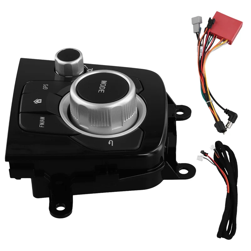 Interruptor de Control de consola de coche con clase, marco de superficie de navegación, botón de control de consola para Mazda 3 Axela 2014-2019 BHN1-66-CM0C