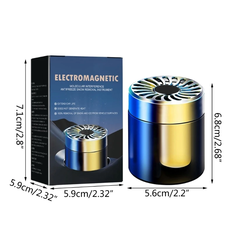 휴대용 전자기 얼음 녹는 제빙기 겨울 자동차 창 유리 앞 유리 부동액 분자 제설 장치