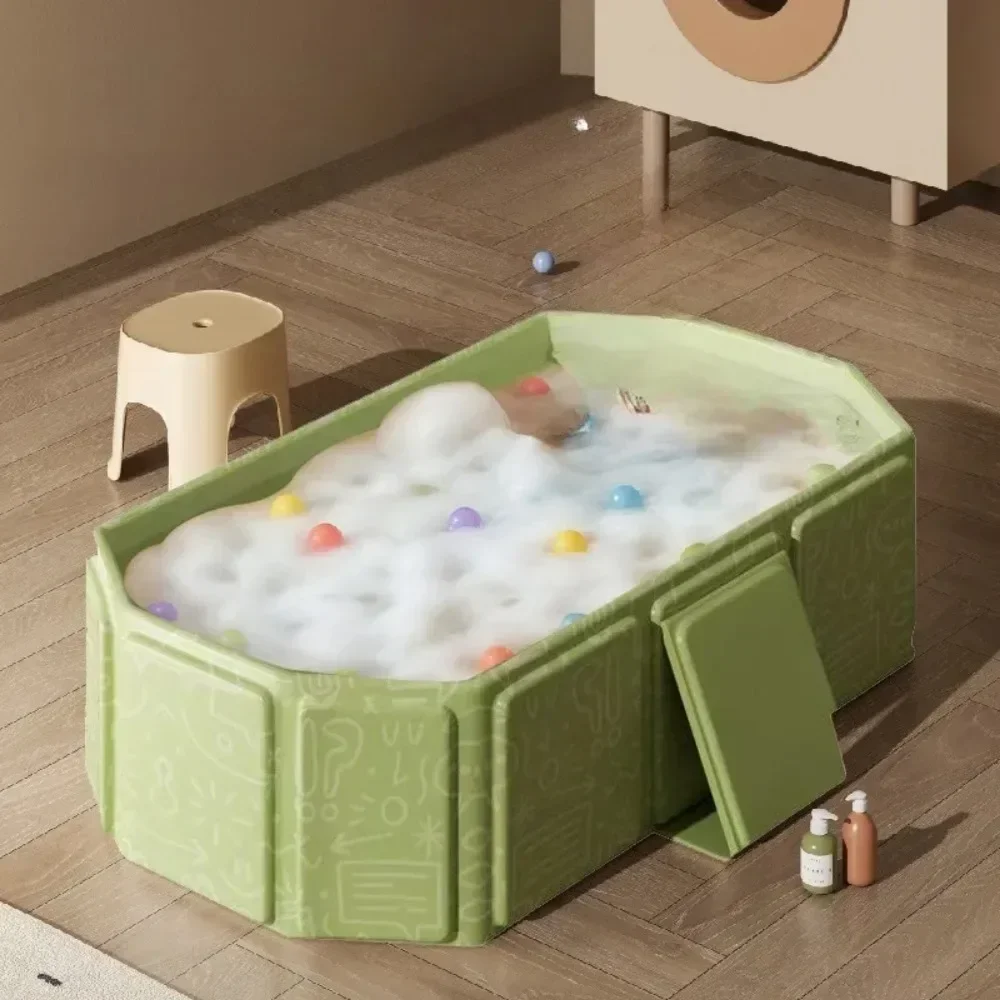 

Durable Pet Tub Animal Puppy Foldable Solid Color Tubs Non-slip Base Colored Thickened Waterproof Low Center of Gravity Bathtub