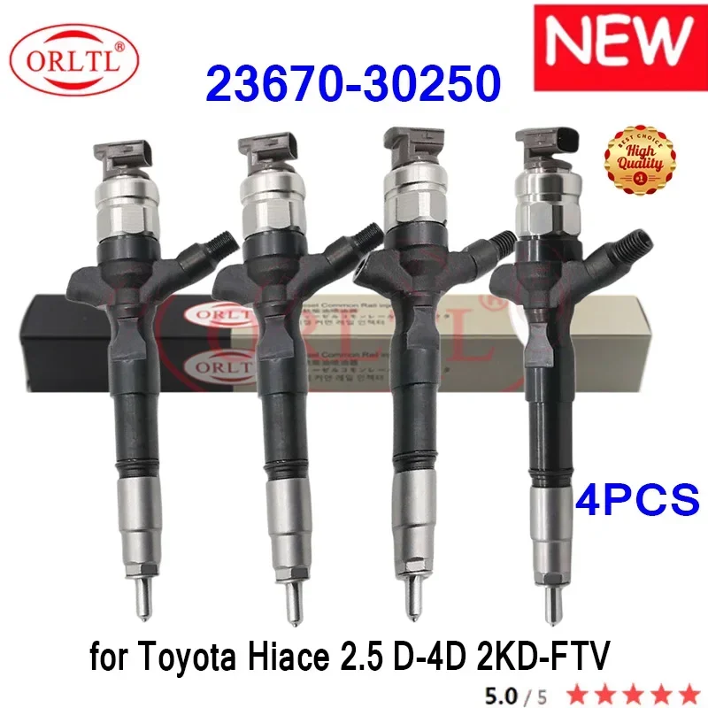 NEW 2367030250 23670-30250 23670 30250 for Toyota Hiace 2.5 D-4D 2KD-FTV Wholesale Common Rail Injector 4PCS