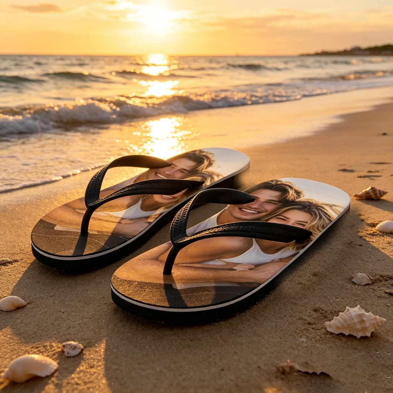 Customized fun men's and women's flip flops gifts  photo flip flops gifts  brides wedding gifts