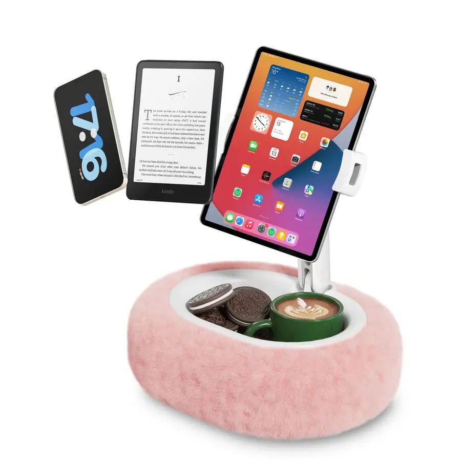 

Подставка-подушка для планшета, подставка-подушка для Kindle, совместима с планшетами и телефонами 411 с маленькой чашкой, аксессуары для держателей Kindle, идеально подходит для использования