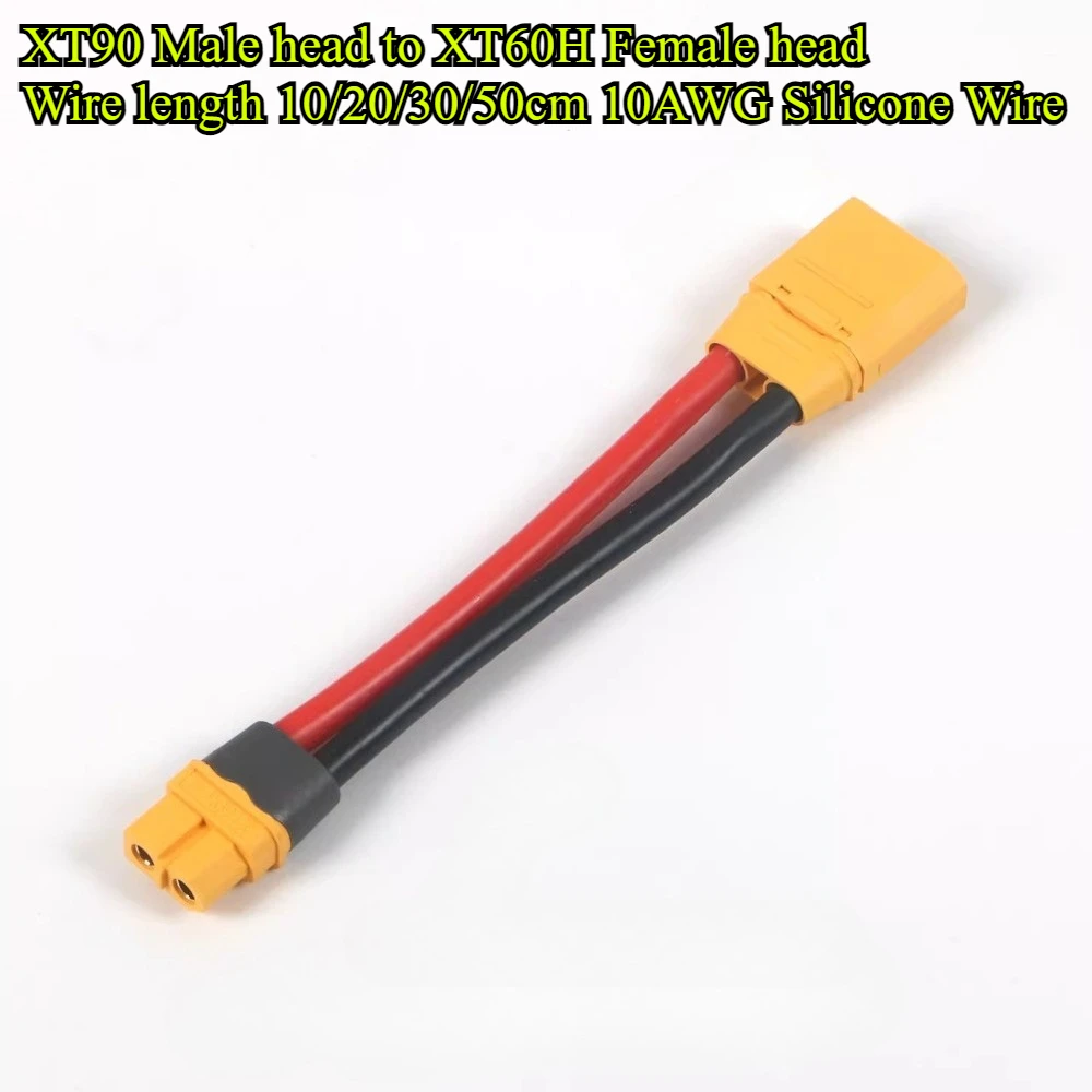 1 Stück XT90 XT90S Stecker/Buchse auf XT60H Buchse/Stecker Verlängerungskabel 10AWG Silikonkabel 10/20/30/50cm für RC-Akkuladegerät