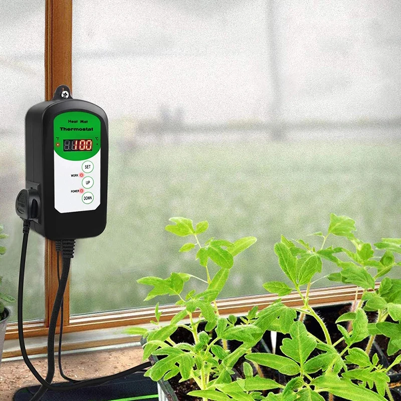 Temperature And Humidity Control Regulator 220V Instrument Digital Sensor Heating Pad Crawler Controller Garden Plant