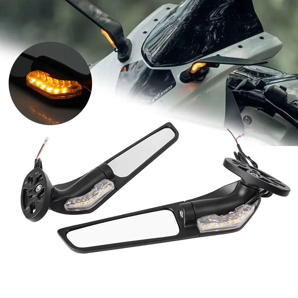 

Adjustable Rotating Motorcycle Wind Wing Rearview Side Mirror for Honda CBR650R Kawasaki Ninja Suzuki GSXR 600 750 Yamaha Ducati