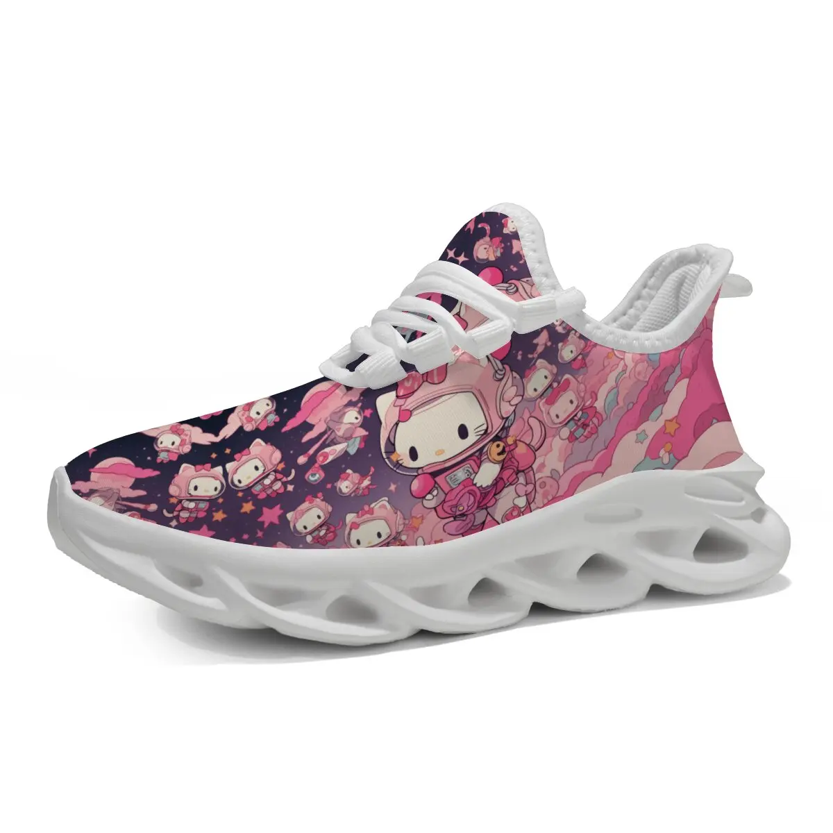 

Розовый космонавт Hello Kitty, брендовые повседневные кроссовки Disney с героями мультфильмов, теннисные кроссовки, детские весенне-осенние новые спортивные туфли для мальчиков и девочек