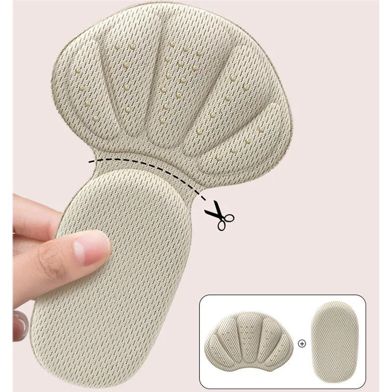 Heel Stickers Sneakers Heel Protection Pads Pain Relief Shoe Size Reducer Half Cushion Heel Inserts T-Shaped Shoe Foot Care Pad