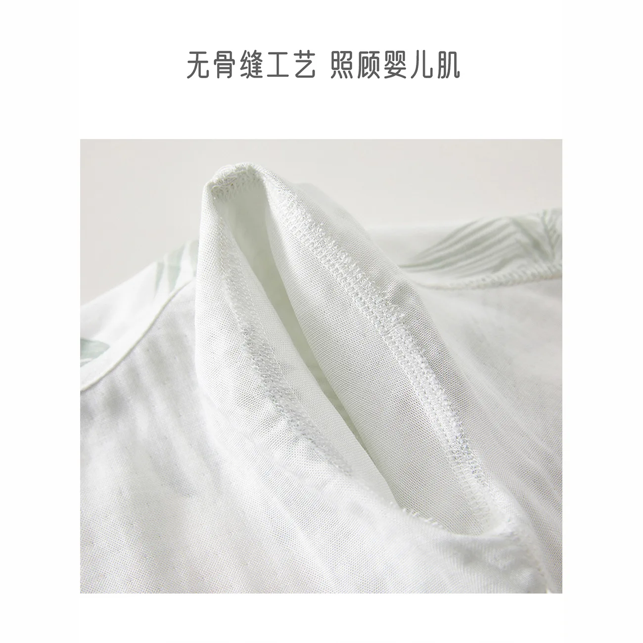 Somenie Summer Short Sleeve Baby Romper Bamboo Cotton Gauze Button Crotch Crawling Onesie Soft Pajamas For Newborn Toddler view 4