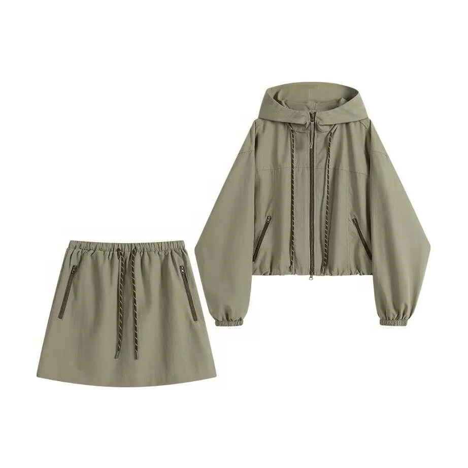 

plus Size 300 Pou Early Autumn Korean Sle Casual Sports Set Hoodie Top f Skirt Two Piece Set Faionable plus Size Wo...