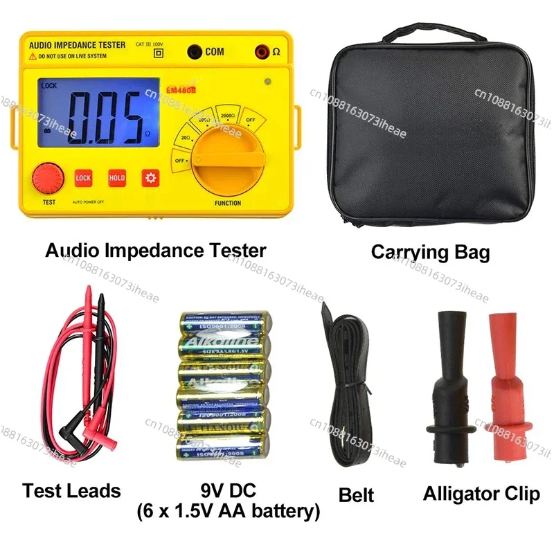 Digital Insulation Resistance Meters Earth Audio Impedance Tester Handheld Megohmmeter Speaker Voice Resistor Ohmmeter LCD Backl