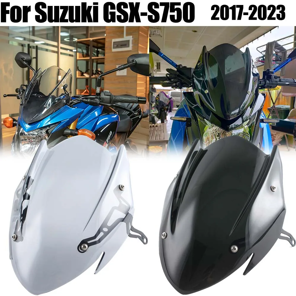 Front Windshield Windscreen Wind Screen Deflector Kit For Suzuki GSX-S750 GSXS750 GSXS GSXS 750 2017-2023 Motorcycle Accessories