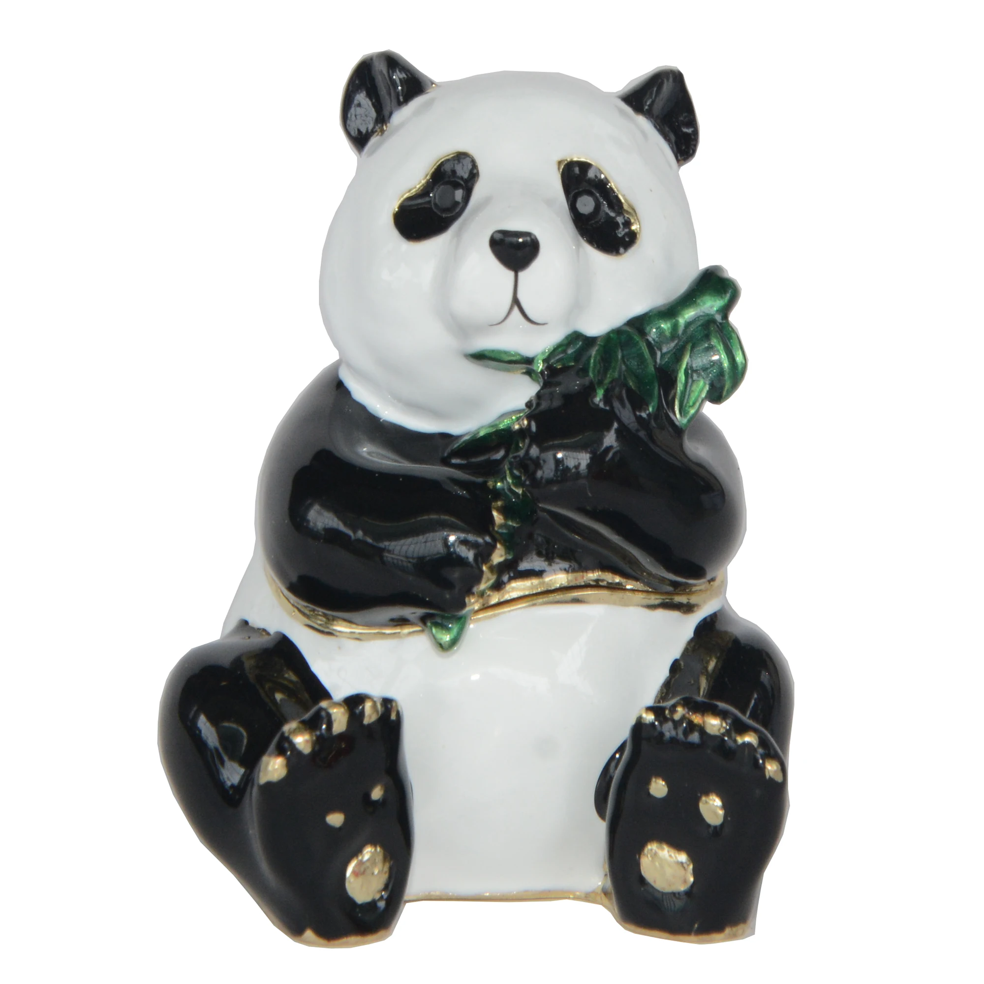 

Panda Trinket Box, Enameled Jewelry Container, Birthday Gifts