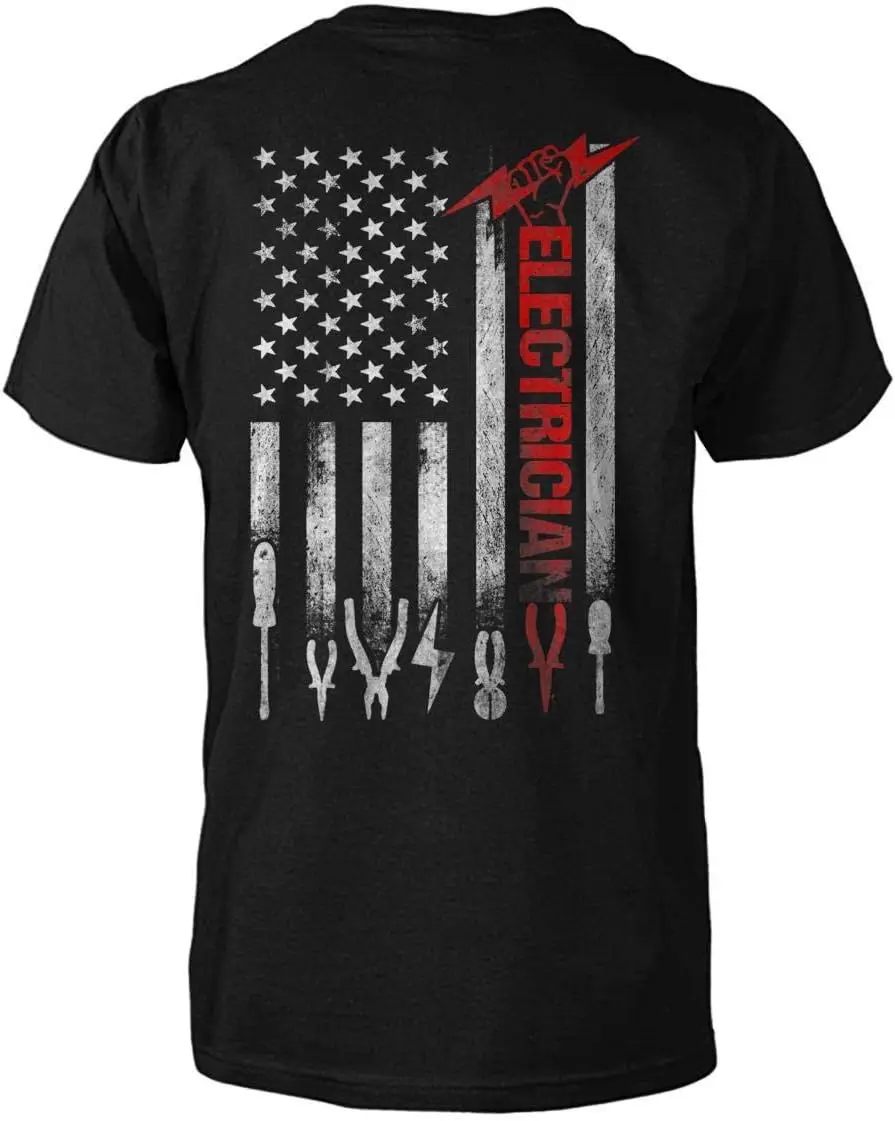 Electrician Tshirt Electrician American Flag USA Flag 5 Electrician Tshirt for Men