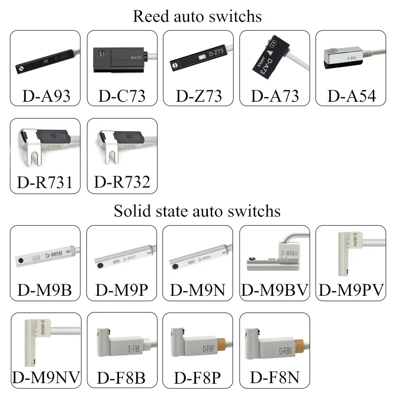 10PCS Magnetic Switch Sensor Reed Auto Switch D-A93 D-Z73 D-C73 A54 A73 Solid State Auto Switchs D-M9B D-M9N D-M9P D-M9BV D-F8B