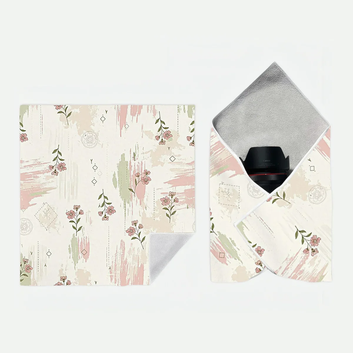 Watercolor Lavender Blue Floral Greenery, Anti-Escape Anti-Cat Scratch Trimming Beauty Camera Tablet Protection Bag