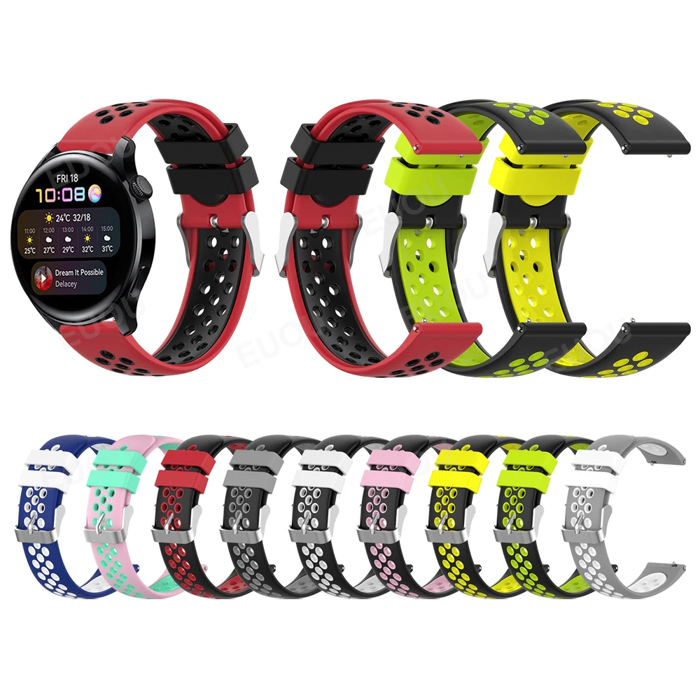 Colorful Sports Silicone Strap Band For HUAWEI WATCH 3 46mm/GT 2 Pro/HONOR MagicWatch 2/ES Replace Wristband Bracelet Watchband