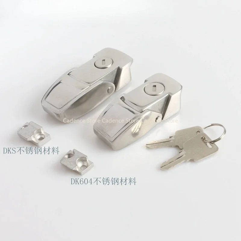DK604 Hidden cabinet buckle lock with key or no zinc alloy  black chrom finish for Distribution light box  DKS 2pcs