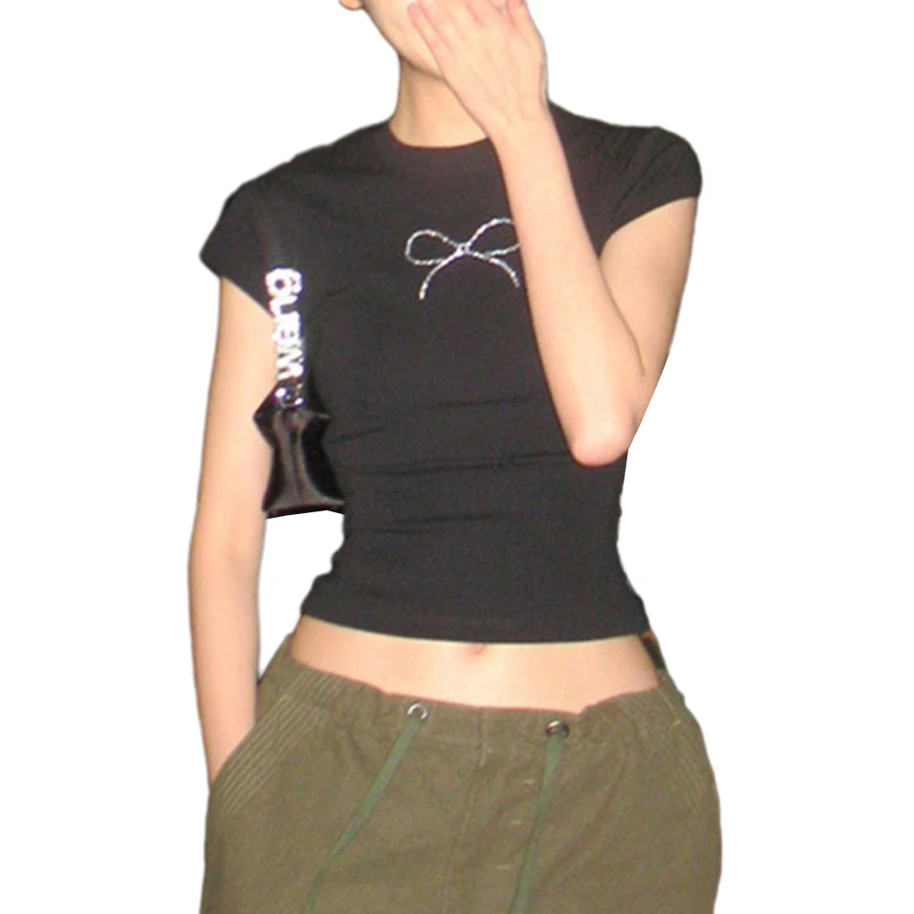 

Top Womens Tops Regular Length Sexy Shopping All Seasons Casual Crew Neck Daily Female Microelasticity Fashion