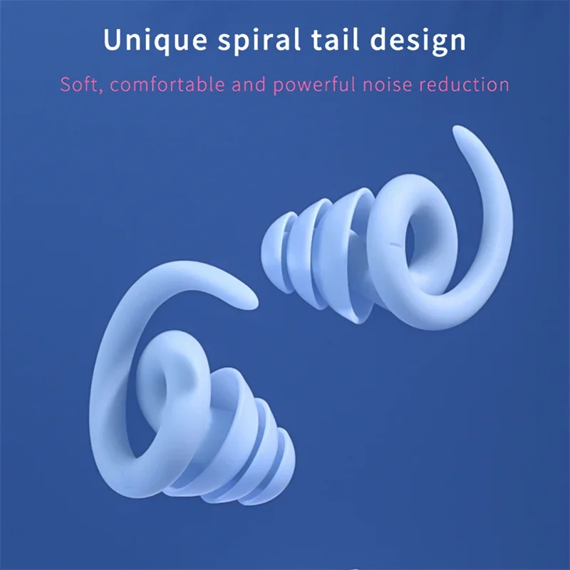 Soft Silicone Ear Plugs Tapered Sleep Noise Reduction Sound Insulation Travel Snoring Reusable Ear Protector