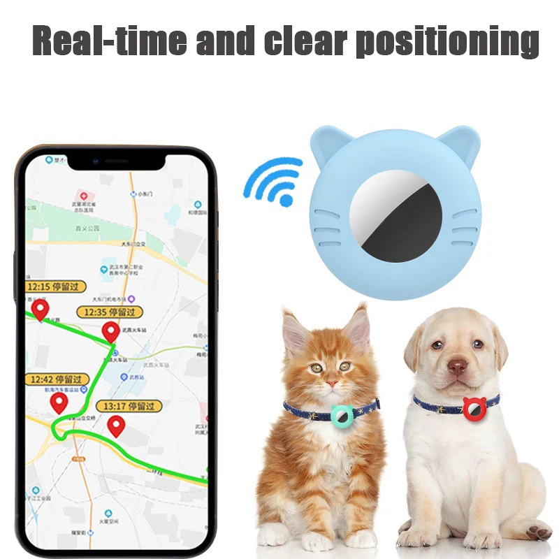 For Airtag Case Cat Collar Holder Stretchy Silicone Holder For Airtag Puppy Dog Anti-Lost Protective Pet Case Pet Protective view 3