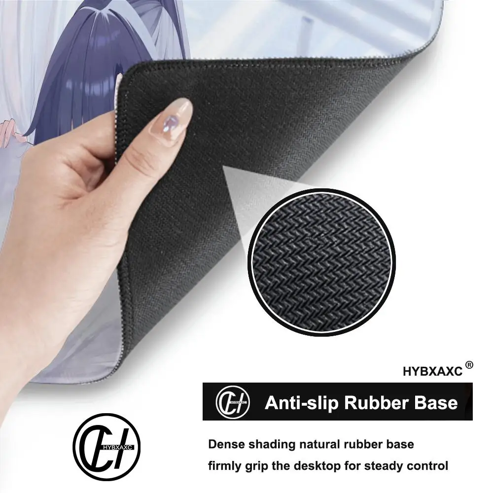 لوحة ماوس لطيفة عالية الدقة Hayase Yuuka Blue Archive، لوحة ماوس للكمبيوتر اللوحي، لوحة ماوس لسطح المكتب مقاس XL، مشغل لوحة مفاتيح ألعاب قوس قزح #5