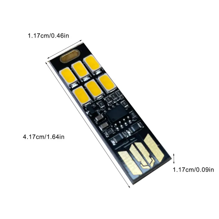 Mini portátil 5730 USB 6led SMD luces 5v sensores táctiles luz nocturna ajustable para computadoras recargables computadoras portátiles computadoras