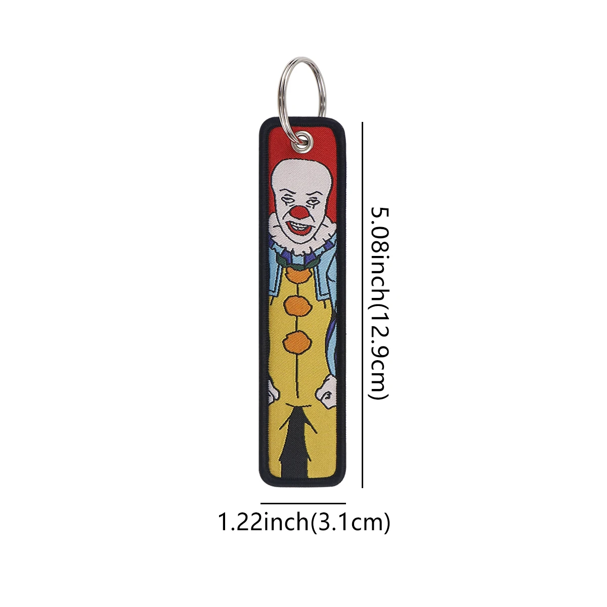 Horror Movie Keychain for Cars Backpack Key Holders Fashion Embroidery Keyrings Key Tag Jet Tag Accessories Gifts