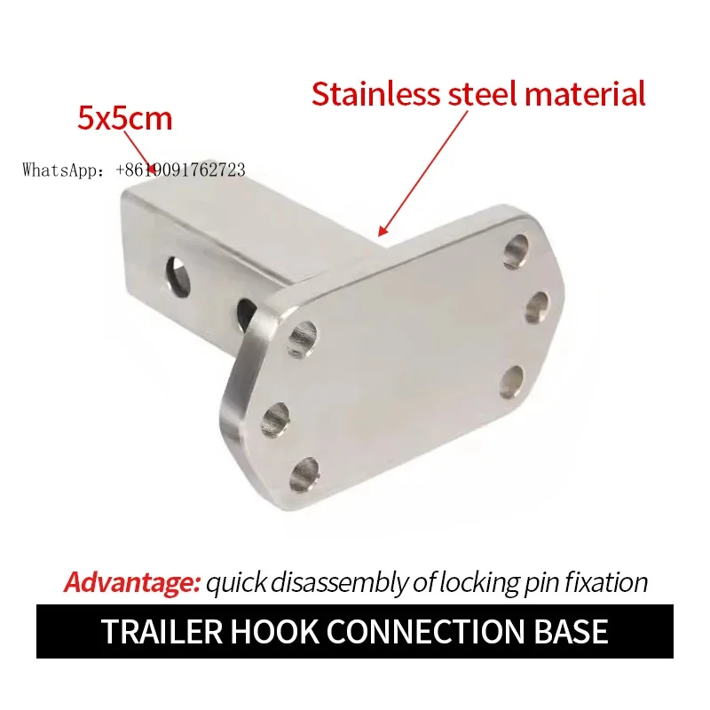 

ZAIQU Eagle Head Design Stainless Steel Trailer Hitch with 5x5cm Square-port Arm Off-road Refit Tow Hook Parts Car Accessories