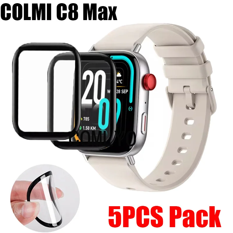 5 pz per COLMI C8 Max Smart watch Screen Protector protettivo 3D Full Cover curvo Soft Film