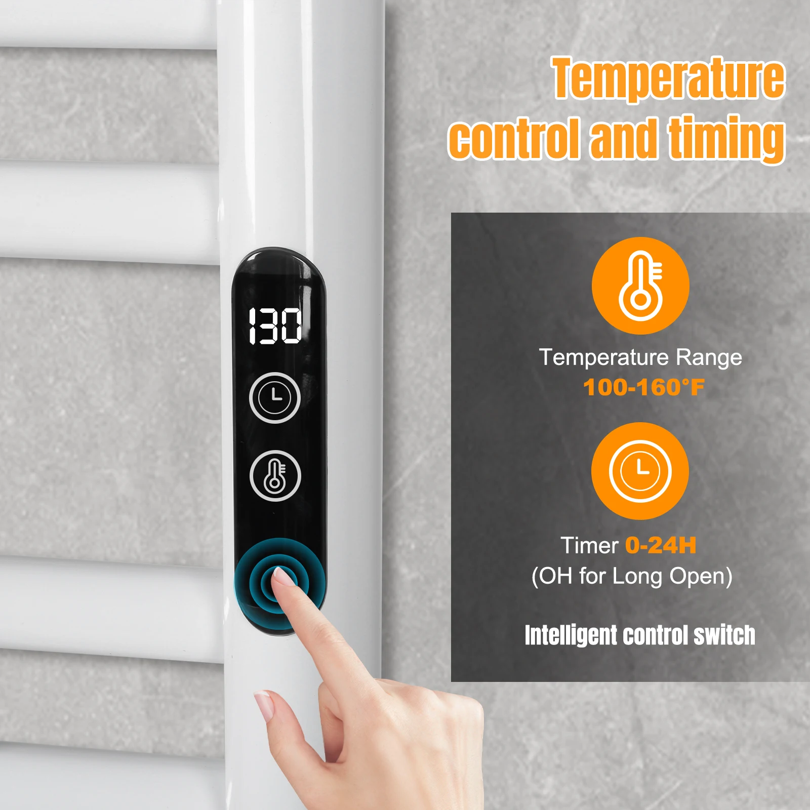 

15-секционный домашний полотенцесушитель с таймером и контролем температуры, подогреваемый держатель для полотенец, водонепроницаемый IP56, для семейного бассейна, салона красоты