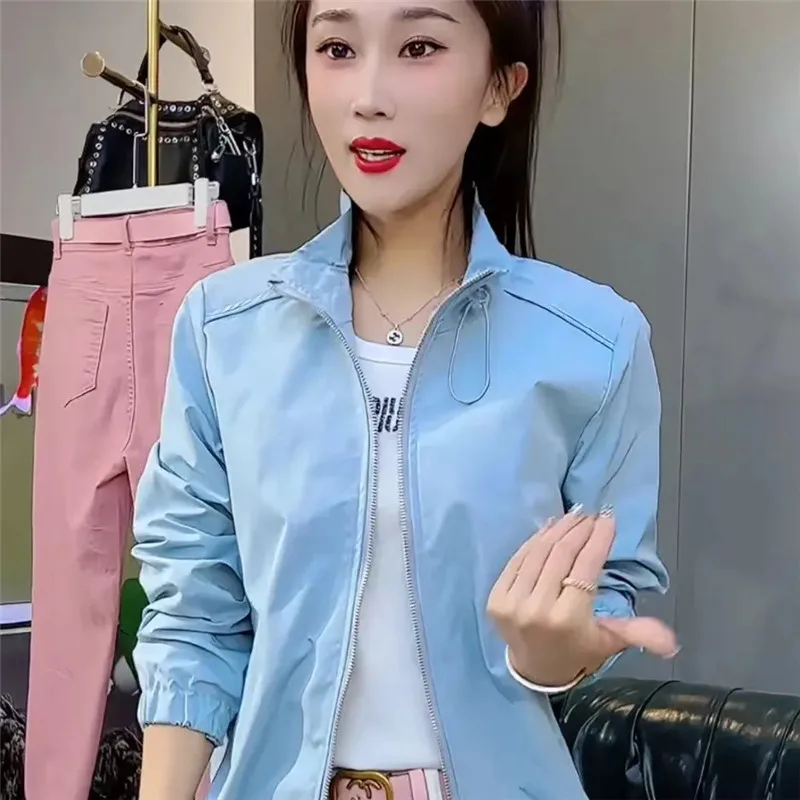 Casual Baseball Uniform Jacket Women's 2026 New Explosions Spring Coat Lady Small Fragrance Outerwear Thin Overcoat Female  Tops