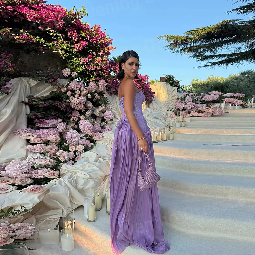 Elegant A Line Women's Evening Dresses Sweetheart Sleeveless Lace Party Prom Gowns Vestidos Para Mujer Customized Robe De Soirée