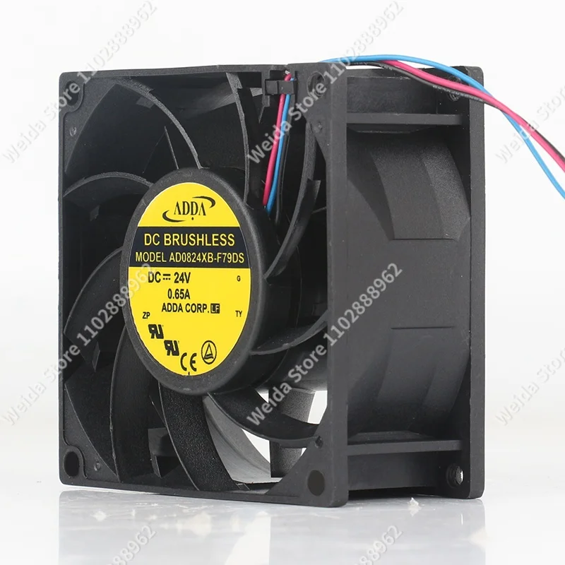 ADDA 8038 80X80X38MM AD0824XB-F79DS 5V 12V 48V DC 24V 0.65A Variable Frequency Drive High-Flow Fan