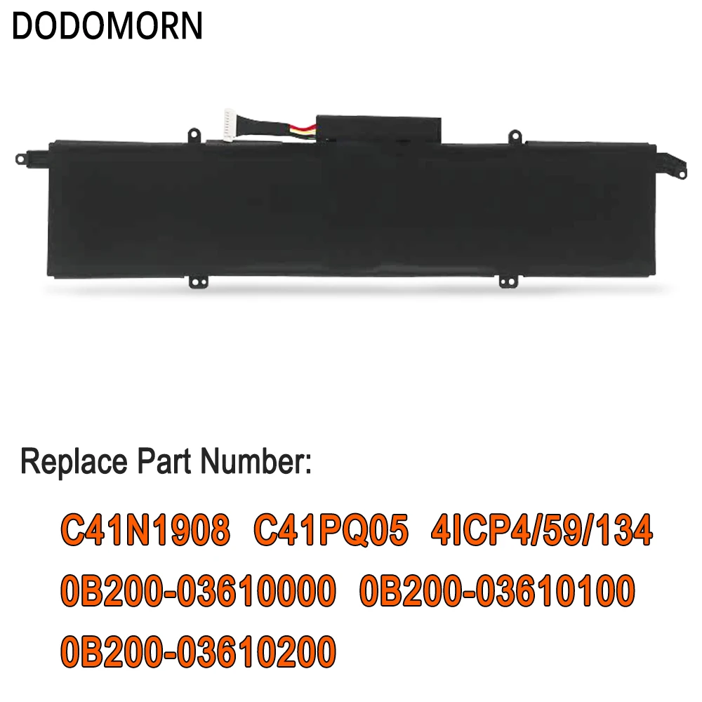 

New C41N1908 DODOMORN Laptop Battery For Asus ROG Zephyrus G14 GA401 GA401I/GA4011V/GA401lU Series C41PQ05 4ICP4/59/134 Battery