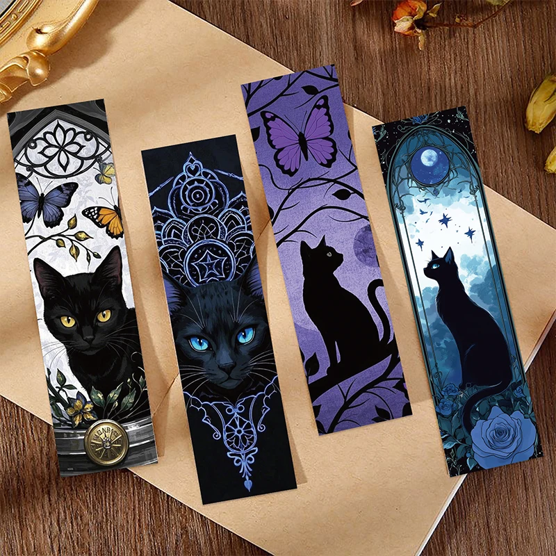 30PCS Gothic Dark Raven Bookmarks Mystical Crow Bookmark Gothic Aesthetic Paper Book Mark for Women Teens Adult Dark Gifts