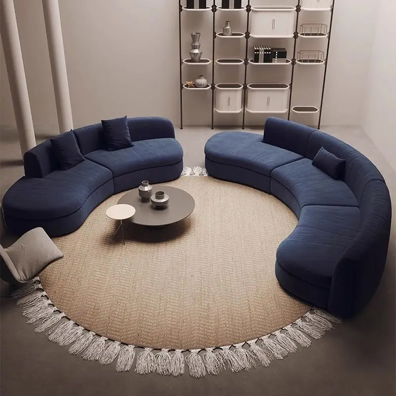 */2025 Modern Luxury Living Room Furniture Hot Selling Circular Sectional Sofa Bed Set Durable Cloth Material