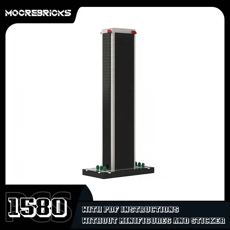 MOC-45871 Modern Street View Architecture Office Skyscraper Center Building Blocks Assembly Model Creative Toys Gifts